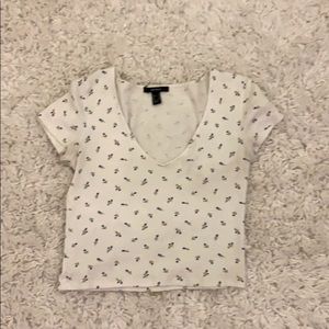 floral forever 21 short sleeve top.